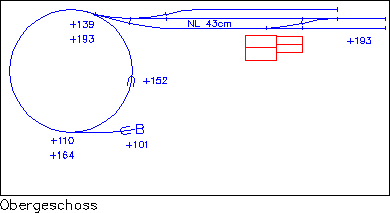 Gleisplan Obergeschoss