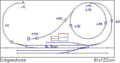 Gleisplan Erdgeschoss