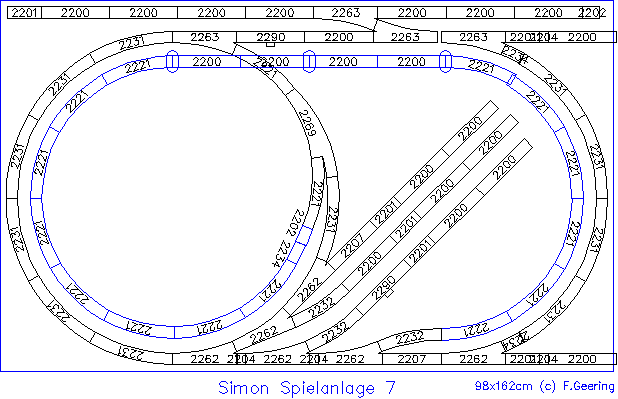 Gleisplan Spielanlage