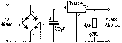 Schaltschema Stromversorgung 12VDC