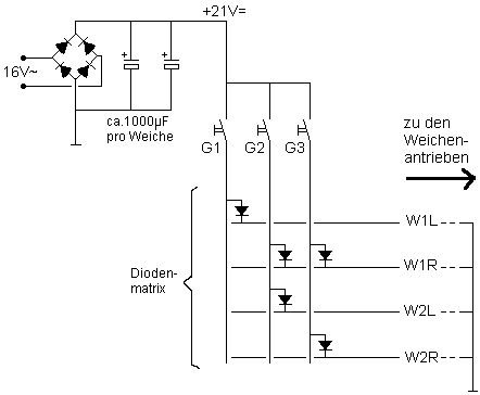 Diodenmatrix einfach