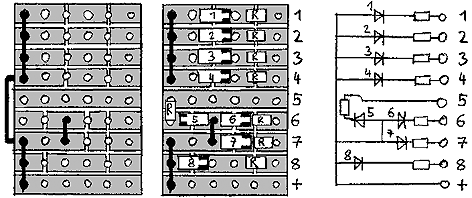 Hauptsignal mit Vorsignal: Platine und Bestückung