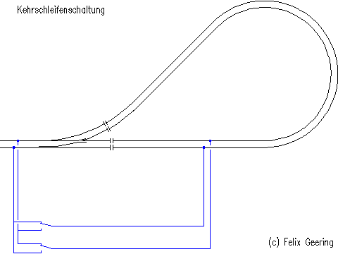 Kehrschleife light: Anschluss-Schema